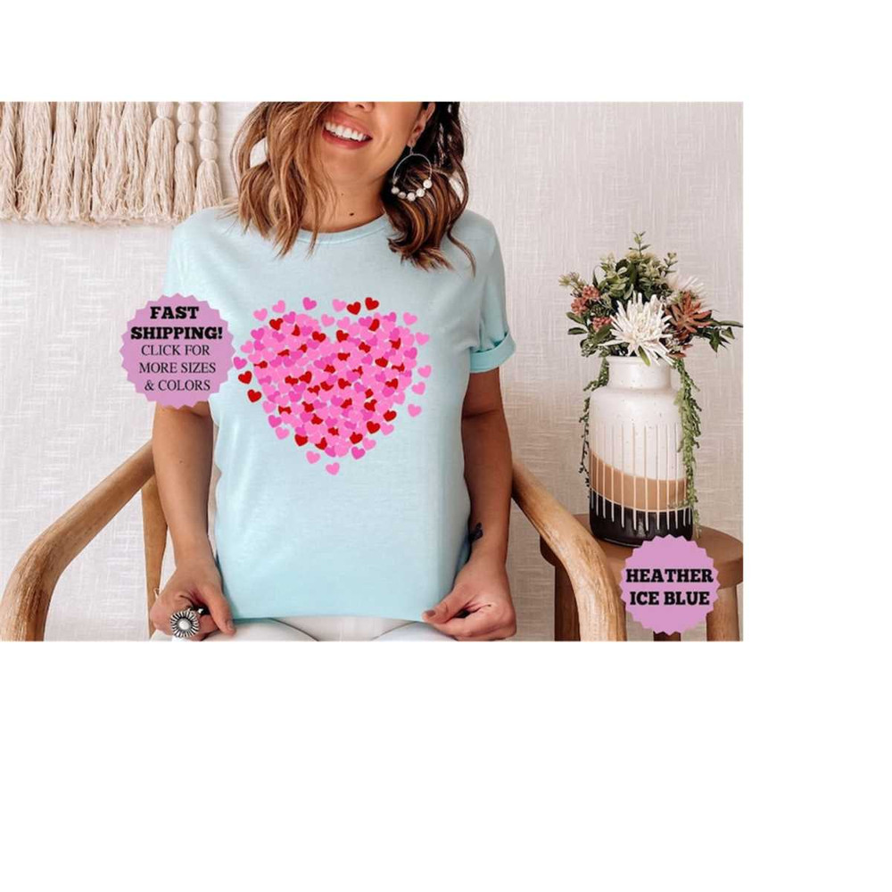 Cute Heart T-Shirt, Gift For Valentine's Day, Birthday Shirt For Wife, Sweet Shirt For Couple, Happy Valentine's Day Shi.jpg