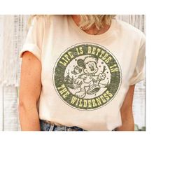 disney mickey and friends life is better in the wilderness tshirt, mickey shirt, disneyland family matching shirts, mag