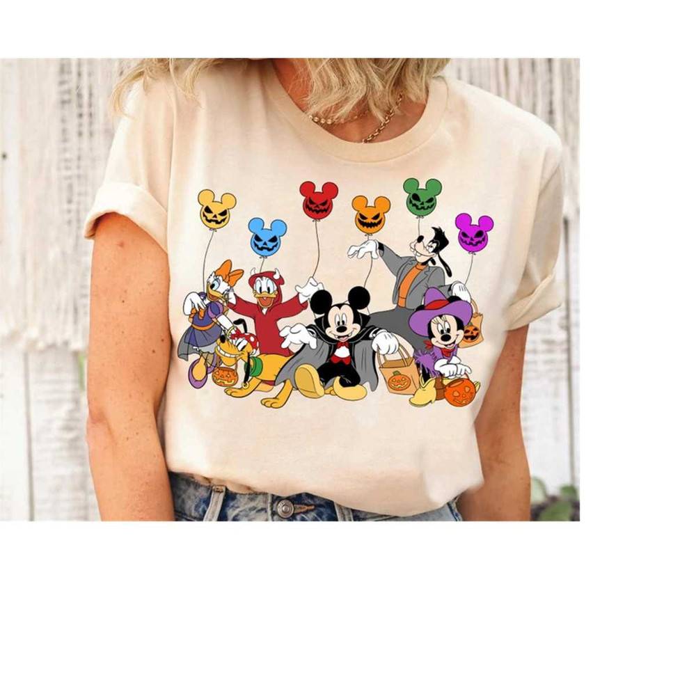Disney Mickey and Friends Halloween Costume Shirt, Halloween Balloon Vampire Witch Mickey Balloon Shirt, Disney Spooky S.jpg
