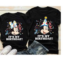 disney mickey mouse minnie mouse big head its my birthday custom birthday shirt  ,birthday boy girls shirt