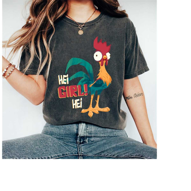 Disney Moana Hei Hei Chicken Hei Girl Hei T-Shirt, Hei Hei Rooster, WDW Disneyland Trip Gift, Disney Matching Family Shi.jpg
