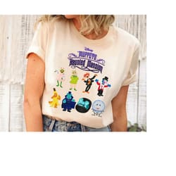 disney parks muppets haunted mansion characters tshirt, disneyland halloween party trip gift, hitchhiking ghosts tee,