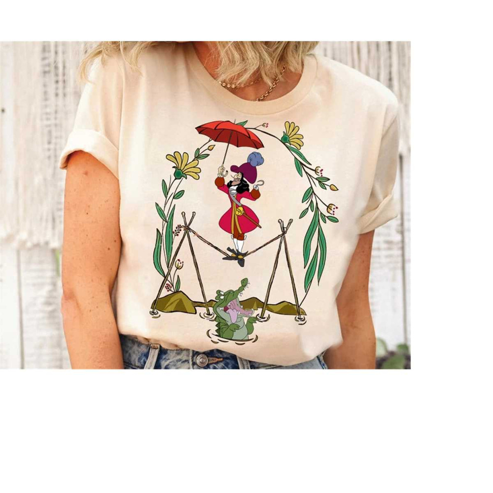 Disney Peter Pan Captain Hook and Tick-Tock Haunted Mansion Tee, Tightrope Walker Shirt, Tightrope Girl Shirt, Disneylan.jpg