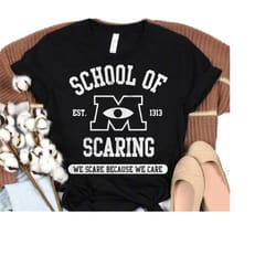 disney pixar monsters university school of scaring est 1313 tshirt, disneyland vacation trip, matching family shirt, m