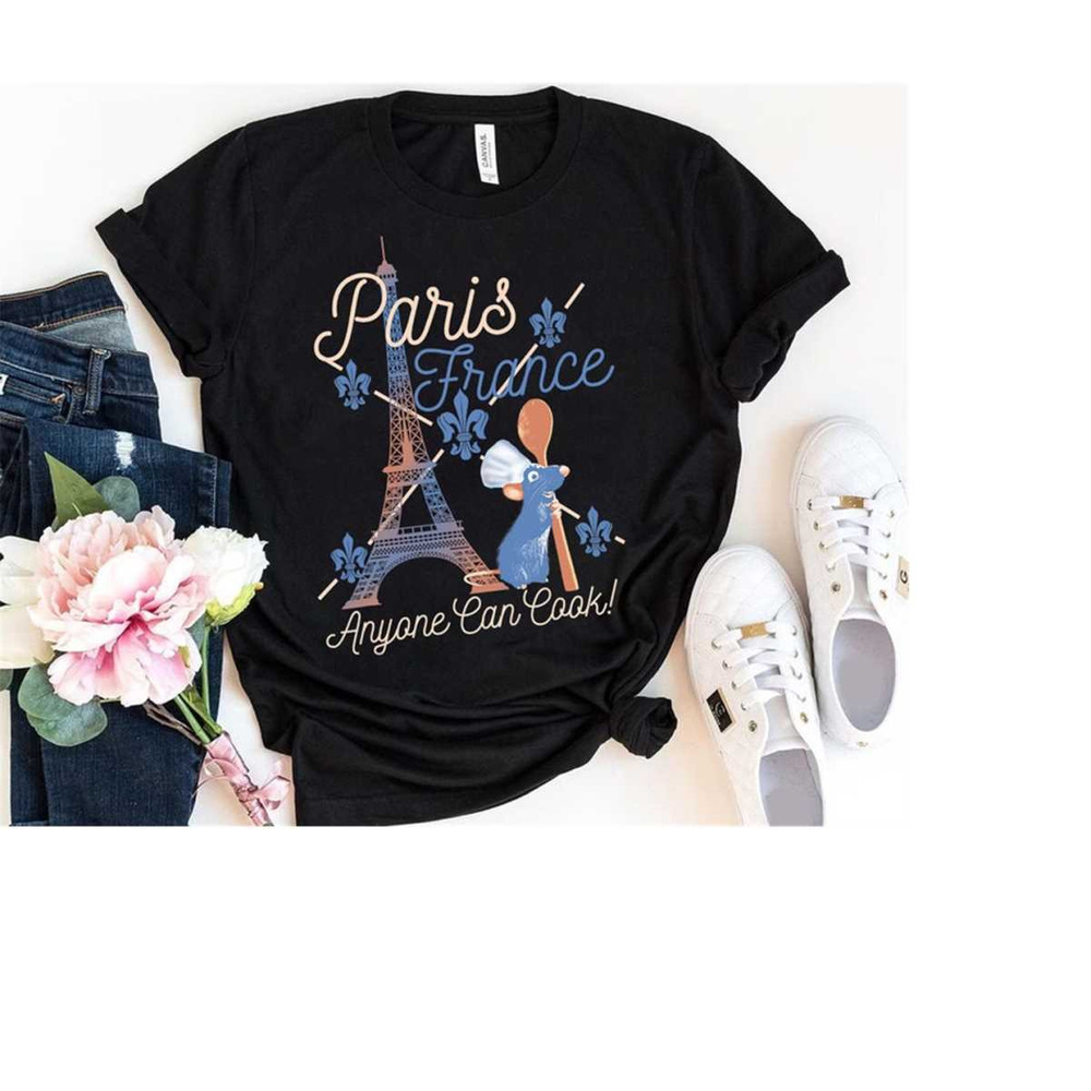 Disney Pixar Ratatouille Remy Paris France Poster T-Shirt, Disney Remy T-shirt, Disneyland Family Matching Outfits Shirt.jpg