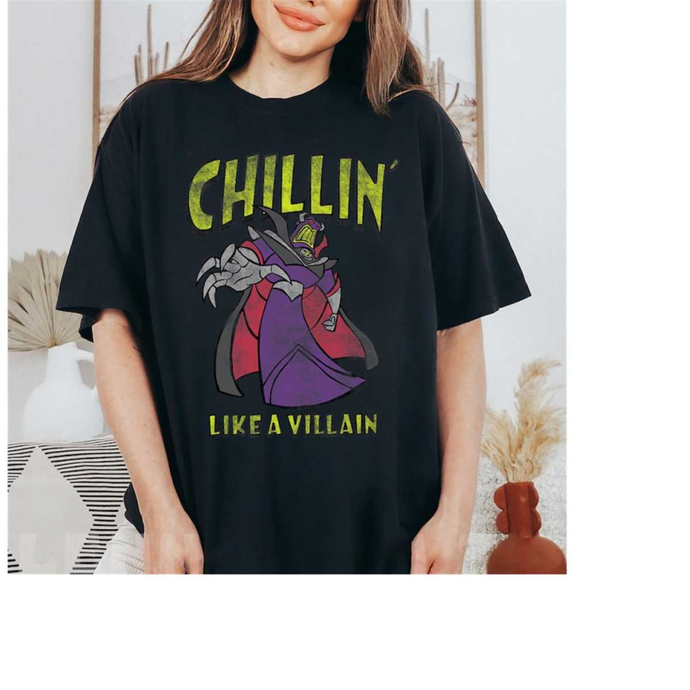 Disney Pixar Toy Story Zurg Chillin' Villain Graphic T-Shirt, Disneyland Trip Gift, Disneyworld Matching Family Shirts,.jpg