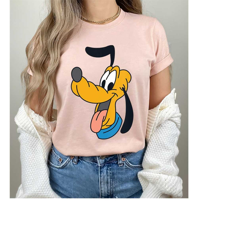 Disney Pluto Big Face T-Shirt Disneyland Family Matching Shirt, Magic Kingdom Tee, WDW Epcot Theme Park Shirt.jpg