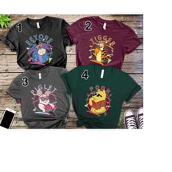 disney pooh 90s portrait tshirt, winnie the pooh, tigger, eeyore, birthday party music shirt, couple shirts, disneylan