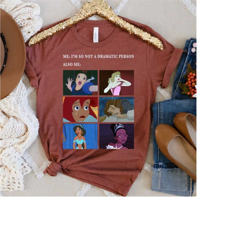 Disney Princess Not Dramatic Meme Panel T-Shirt, Disney Trip Tee, Disneyland Vacation Gift, Disney World Tee Unisex Adul.jpg