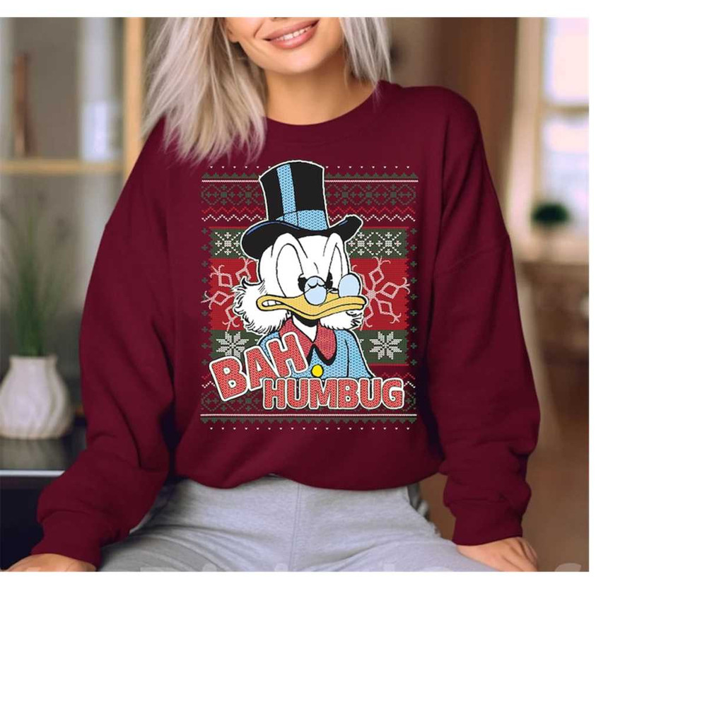 Disney Scrooge McDuck Bah Humbug Christmas Shirt, Disneyland Christmas Family Matching Tee, Christmas 2023 Party Gift.jpg