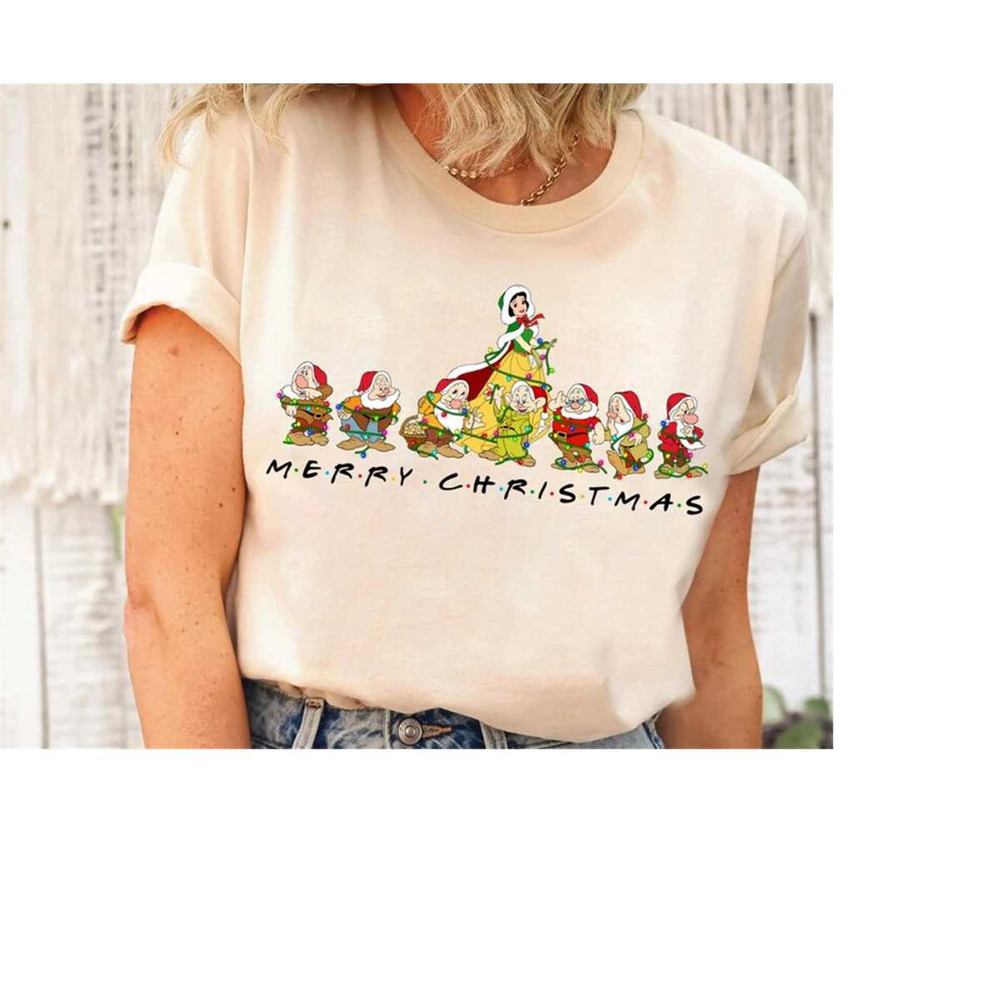 Disney Snow White and Seven Dwarfs Christmas Lights Shirt, Merry Christmas, Christmas Vibes Sweatshirt, Disneyland Chris.jpg