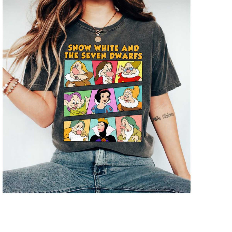 Disney Snow White and Seven Dwarfs Retro Characters Shirt, Grumpy Dopey Doc Happy Sneezy Bashful Sleepy Shirt, Disneylan.jpg