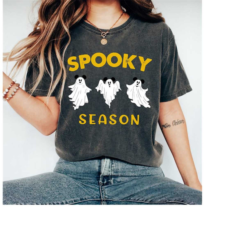 Disney Spooky Season Shirt, Mickey Head T-Shirt, Disney Ghost Halloween Shirt, Mickey's Not So Scary Halloween Party Fam.jpg
