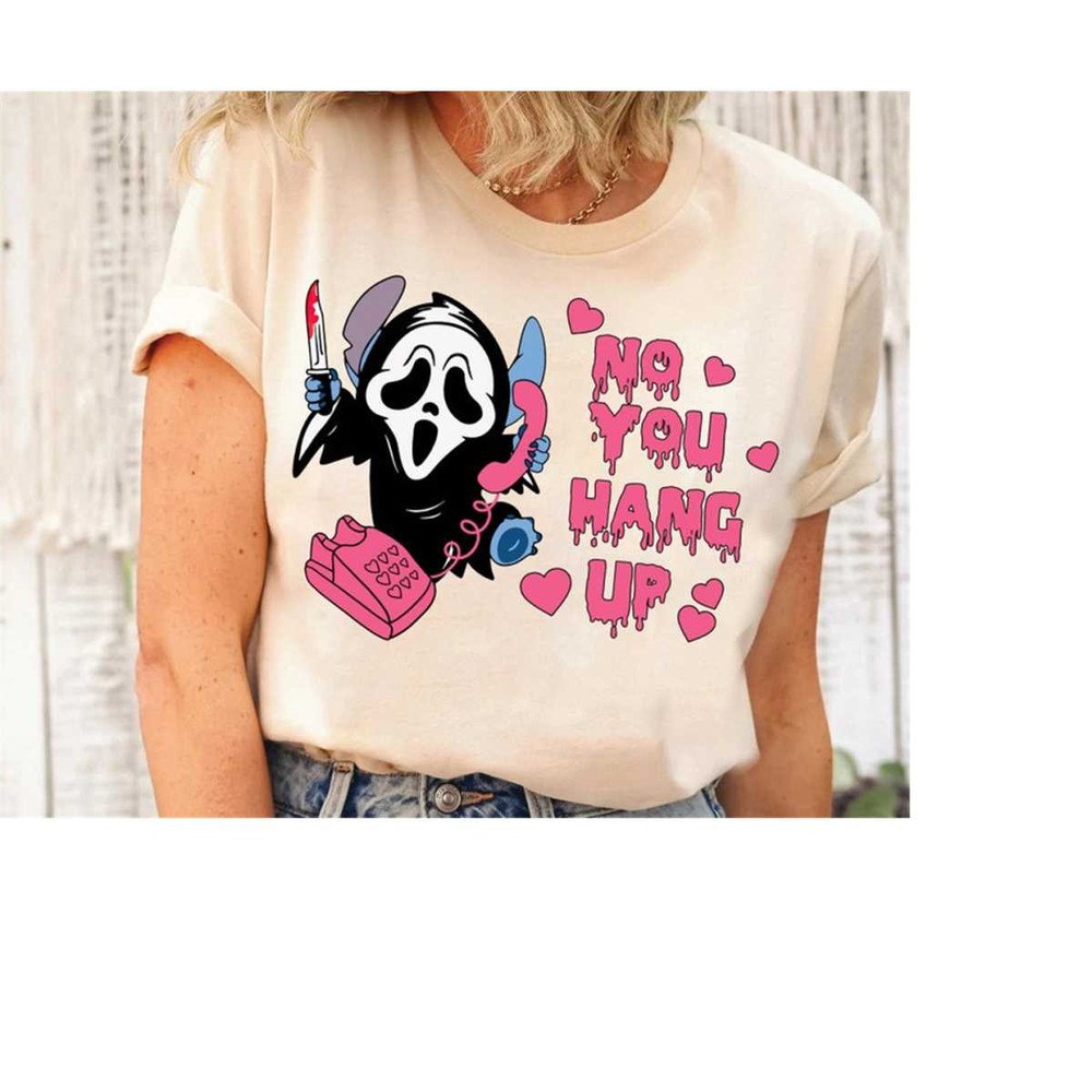 Disney Stitch Scream No You Hang Up Shirt, Scream Ghostface No You Hang Up Sweater, Stitch Halloween Scare, Stitch Costu.jpg