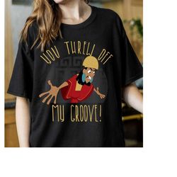 disney the emperors new groove kuzco thrown off graphic tshirt, magic kingdom tee, disneyland family matching shirts,