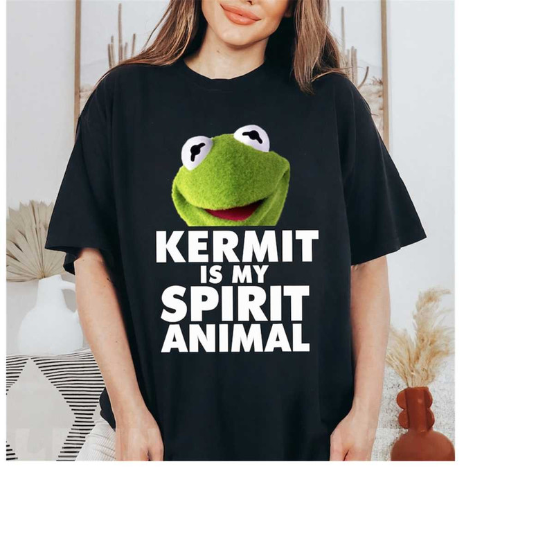 Disney The Muppets Kermit Frog Is My Spirit Animal T-shirt, Disneyland Family Matching Shirt, Magic Kingdom, WDW Epcot T.jpg