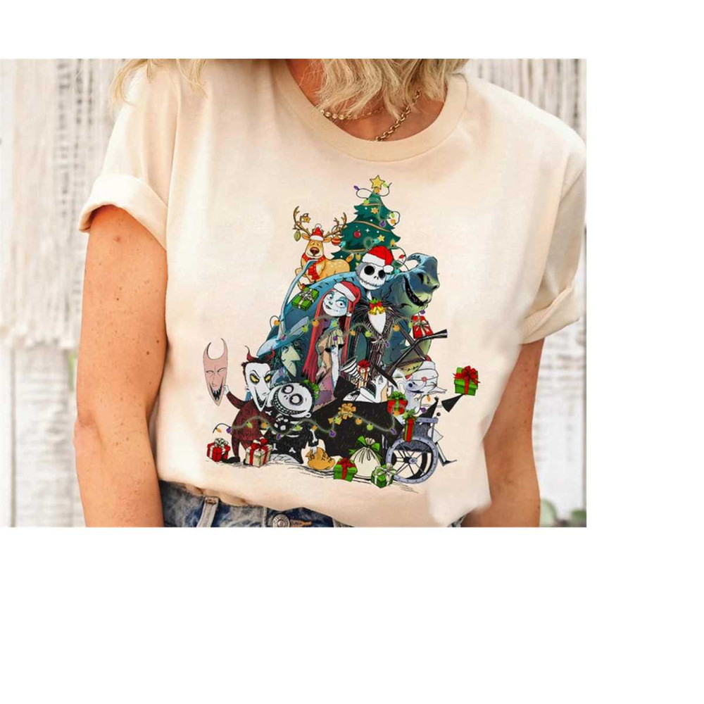 Disney The Nightmare Before Christmas Characters Shirt, Christmas Tree Party Cute Halloween Nightmare Sweater, Jack Skel.jpg