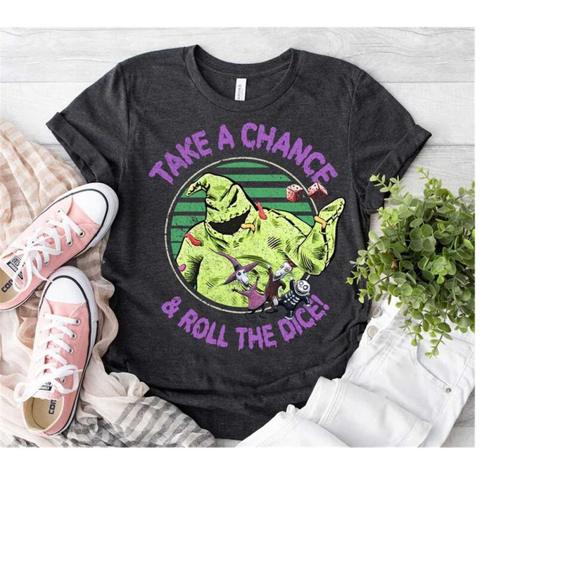 Disney The Nightmare Before Christmas Oogie Boogie Take A Chance And Roll The Dice! Retro Halloween Tee, Disneyland Hall.jpg