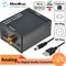 Analog Digital Fiber Toslink Coaxial Audio Converter, RCA to Optical Toslink Adapter, ADC Analog To Digital Audio Conver