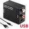 Analog Digital Fiber Toslink Coaxial Audio Converter, RCA to Optical Toslink Adapter, ADC Analog To Digital Audio Conver