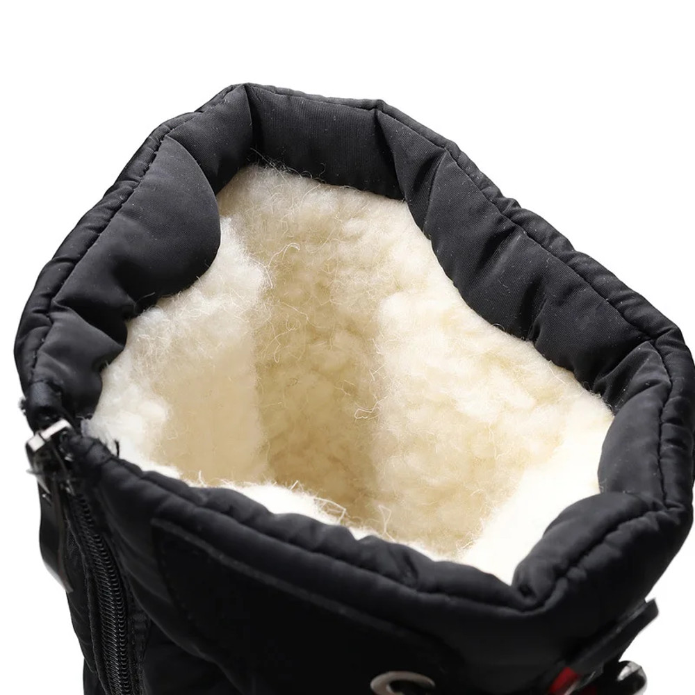 Womens Faux Fur Ankle Boots Chunky Platform Winter Boots Silver Thick Plush Waterproof Snow Shoes W 2