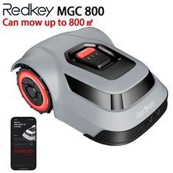 redkey robotic lawn mower, smart lawn mower robot automatic cutting, app control, climbing power