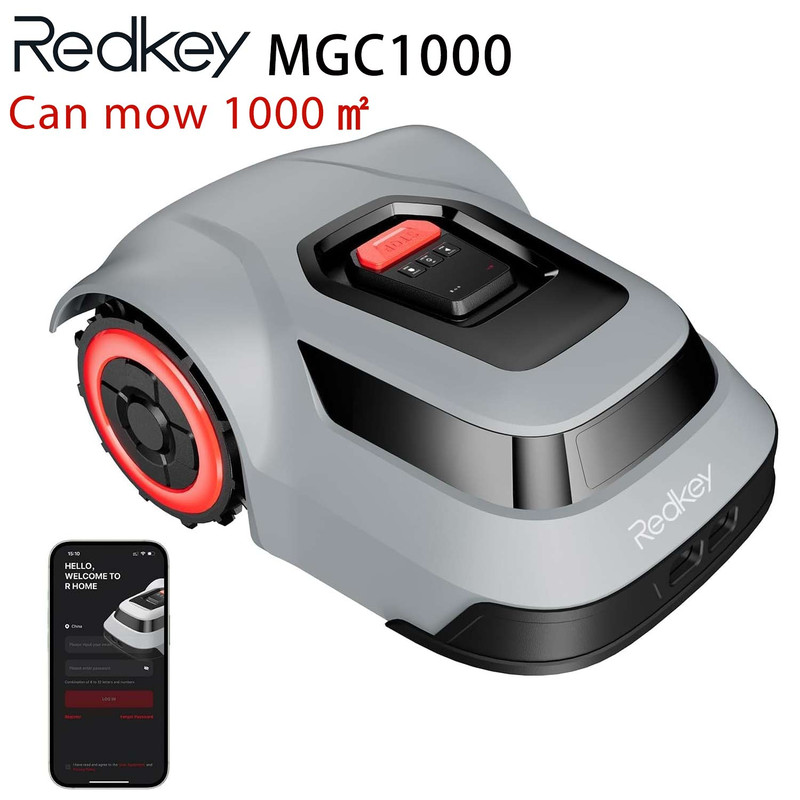 Redkey Robotic Lawn Mower, Smart Lawn Mower Robot Automatic Cutting, App Control, Climbing Power