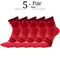 5 Pairs Mens High Elasticity Socks, Soft Cotton Breathable Women Fitness Socks, Outdoor Split Toe Sweat Wicking Running