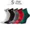 5 Pairs Mens High Elasticity Socks, Soft Cotton Breathable Women Fitness Socks, Outdoor Split Toe Sweat Wicking Running