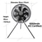 Travel Portable Charge Camping Fan, Rechargeable Ceiling Fan with LED Lighting, Quiet Stand, Circulator Fan for Outdoor