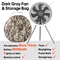 Travel Portable Charge Camping Fan, Rechargeable Ceiling Fan with LED Lighting, Quiet Stand, Circulator Fan for Outdoor