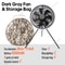 Travel Portable Charge Camping Fan, Rechargeable Ceiling Fan with LED Lighting, Quiet Stand, Circulator Fan for Outdoor