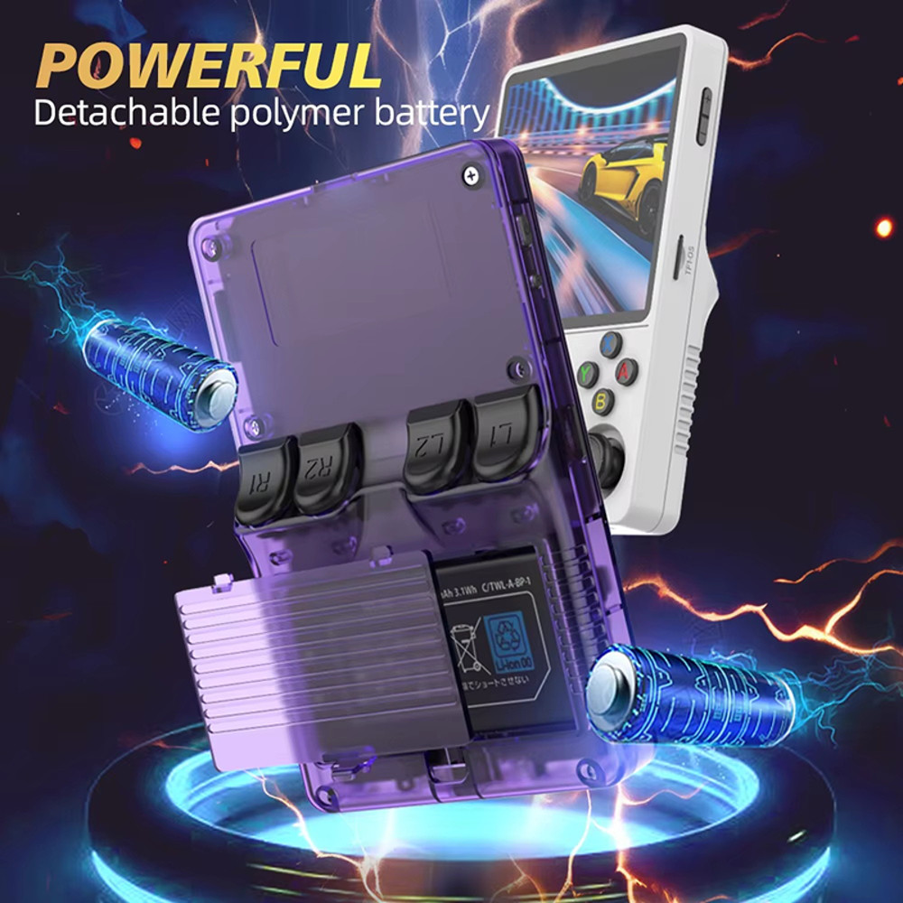 R36S Plus Portable Retro Handheld Game Console, 3.5-inch IPS Screen, Linux System, 64GB WiFi, Classic Game Console Video