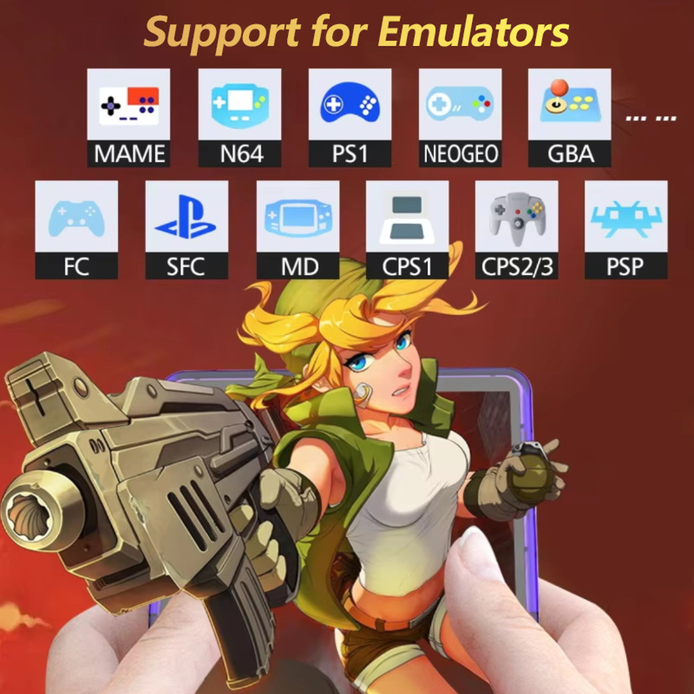 R36S Plus Portable Retro Handheld Game Console, 3.5-inch IPS Screen, Linux System, 64GB WiFi, Classic Game Console Video