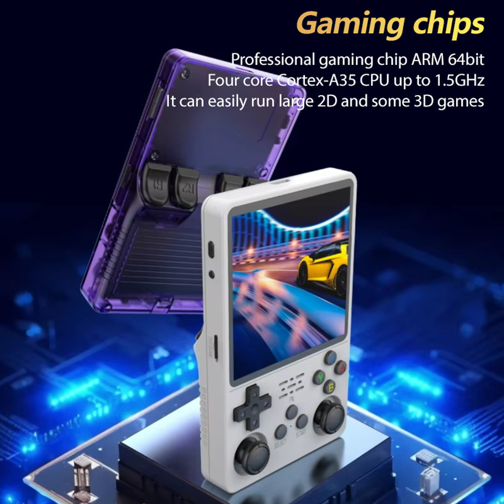 R36S Plus Portable Retro Handheld Game Console, 3.5-inch IPS Screen, Linux System, 64GB WiFi, Classic Game Console Video