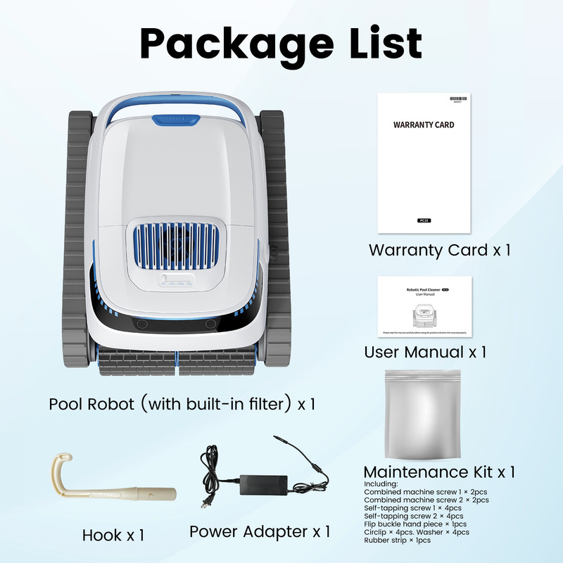 Wireless Pool Vacuum Cleaner Battery, Pool Robot Floor 120 Minutes, Wall Climbing Automatic Pool Cleaner