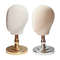 Mannequin Head Wig Hat Display Stand, Portable Holder for Wigs Caps Salon Styling Headpiece Display
