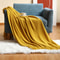 Corn Grain Waffle Embossed Knitted Blanket, Textile City Thickened Winter Warm Throw with Tassels, Decorative Bedspread