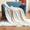 Corn Grain Waffle Embossed Knitted Blanket, Textile City Thickened Winter Warm Throw with Tassels, Decorative Bedspread