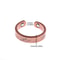 Fashionable Concave & Convex Magnetic Red Copper Opening Adjustable Ring Jewelry High Quality Unique Ring for Men, Women