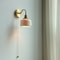 Ceramic Copper Arm Wall Lamp, Beside Pull Chain Switch for Bedroom Bathroom Stair, Japan Style Nordic Modern Wandlamp