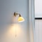 Ceramic Copper Arm Wall Lamp, Beside Pull Chain Switch for Bedroom Bathroom Stair, Japan Style Nordic Modern Wandlamp