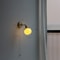 Ceramic Copper Arm Wall Lamp, Beside Pull Chain Switch for Bedroom Bathroom Stair, Japan Style Nordic Modern Wandlamp