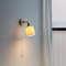 Ceramic Copper Arm Wall Lamp, Beside Pull Chain Switch for Bedroom Bathroom Stair, Japan Style Nordic Modern Wandlamp