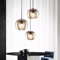 LED Hanging Lamp Modern Glass Pendant Light, Chandelier Lighting Fixtures for Dining Living Room, Home Decor