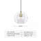 LED Hanging Lamp Modern Glass Pendant Light, Chandelier Lighting Fixtures for Dining Living Room, Home Decor