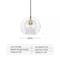 LED Hanging Lamp Modern Glass Pendant Light, Chandelier Lighting Fixtures for Dining Living Room, Home Decor