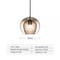 LED Hanging Lamp Modern Glass Pendant Light, Chandelier Lighting Fixtures for Dining Living Room, Home Decor