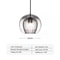 LED Hanging Lamp Modern Glass Pendant Light, Chandelier Lighting Fixtures for Dining Living Room, Home Decor