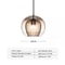 LED Hanging Lamp Modern Glass Pendant Light, Chandelier Lighting Fixtures for Dining Living Room, Home Decor